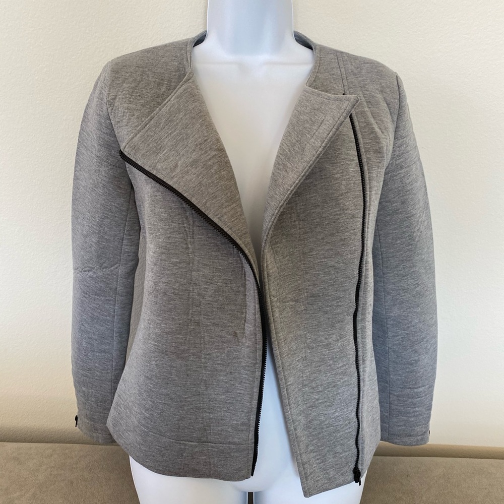SUPER CUTE Gray asymmetric jacket